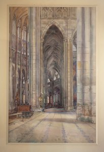 Interieur van de kathedraal van Beauvais, ca. 1896