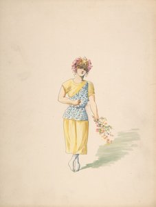 Kostuum voor een Jeugd in Geel en Blauw, n.d.