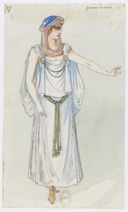Holmès - De Zwarte Berg - kostuumontwerpen van Charles Bianchini - 17. Berberse vrouw door Charles Bianchini