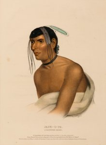 JACK-O-PA. A CHIPPEWA CHIEF, uit History of the Indian Tribes of North America. door Charles Bird King