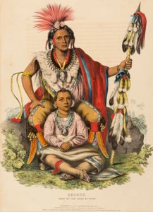 KEOKUK. CHIEF OF THE SACS AND FOXES, uit History of the Indian Tribes of North America. door Charles Bird King
