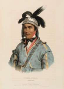 OPOTHLE YOHOLO. A CREEK CHIEF, uit History of the Indian Tribes of North America. door Charles Bird King