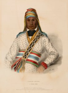YOHOLO-MICCO. A CREEK CHIEF, uit History of the Indian Tribes of North America. door Charles Bird King