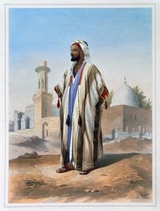 Een fellah gekleed in een haba, 1848 door Charles Bour