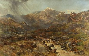 Het hoofd van Nant Francon, Capel Curig, Noord-Wales