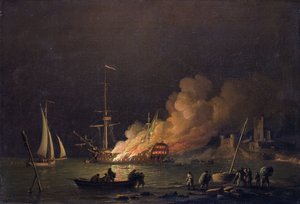 Schip in Brand 
