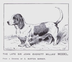 Het Laatste Model van Sir John Everett Millais door Charles Burton (after) Barber