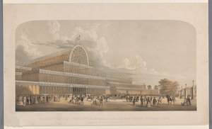 Gezicht op het Crystal Palace door Charles Burton