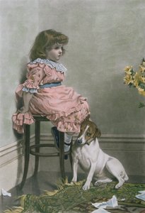 In ongenade, mezzotint door F. Stacpoole, met handkleuring, uitgegeven door Thomas McLean, 1887