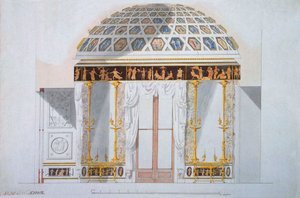 Ontwerp voor de Jaspiskast in het Agaatpaviljoen in Tsarskoye Selo, 1780s