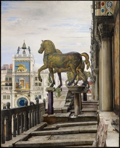 De bronzen paarden van San Marco, Venetië, 1876