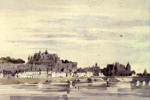 Uitzicht op Amboise, Frankrijk