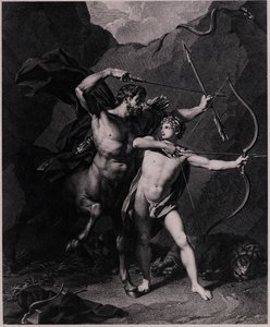 De opvoeding van Achilles door Charles Clément Bervic