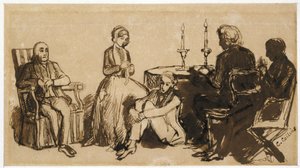 Een avond in het huis van de familie Combes, 1850-51
