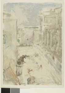 Straat in Sevilla door Charles Edward Conder