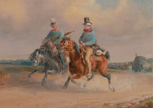 Een scène op de weg in Frankrijk door Charles Cooper Henderson