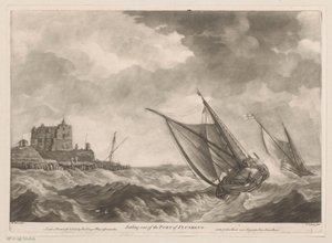 Zeilboten vertrekken uit de haven van Vlissingen door Charles Corbutt