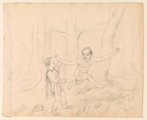 Scène uit Scott door Charles Cromwell Ingham