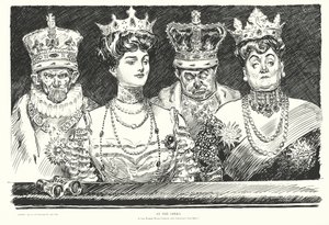In de Opera, Als de Vrouwen Kronen Dragen, waarom Zouden de Mannen dat Niet Doen? door Charles Dana Gibson