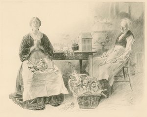 Caleb Plummer en zijn dochter door Charles Dana Gibson