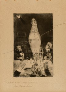 Mr. Pickwick houdt zijn beroemde oratie, uit "Pickwick Papers". door Charles Dana Gibson