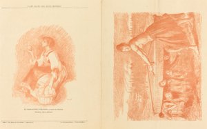 La Meule; Jeune premier! [recto] door Charles Decaux after John Lewis Brown