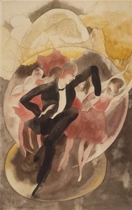 In Vaudeville (danseres met koor) door Charles Demuth
