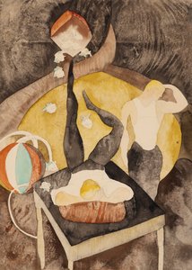 In Vaudeville: Twee Acrobaat-Jongleurs door Charles Demuth