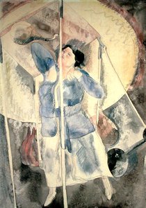 Vrouw met boksbal door Charles Demuth