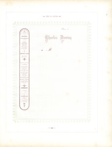 Elegant briefhoofd met typografische zijbalk (print) door Charles Derriey