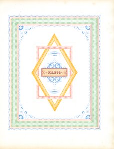 Veelkleurige decoratieve randen (print) door Charles Derriey