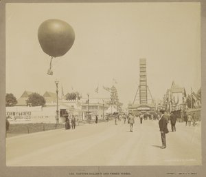 Gevangen ballon en reuzenrad, Wereldtentoonstelling, Chicago door Charles Dudley Arnold