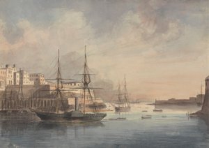 Uitzicht op Malta door Charles Dyce