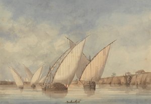 Uitzicht op de Nijl door Charles Dyce