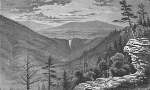Zonsondergang Rots, Catskill Mountains, 1883 door Charles E. H. Bonwill