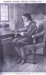 Robert Hooke ontdekt dingen door Charles Edmund Brock