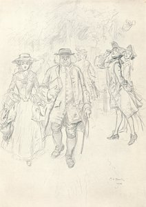 De Gauntlet doorlopen - Fase II, ca. 1920 door Charles Edmund Brock