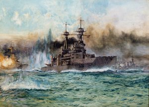 H.M.S Vanguard bij de Slag om Jutland, 1924