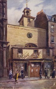 Kerk van St. Ethelburga, Bishopsgate Street, Londen door Charles Edwin Flower