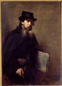 De oude lithograaf door Charles Emile Auguste Carolus Duran