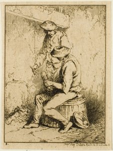 Drinkers door Charles Emile Jacque