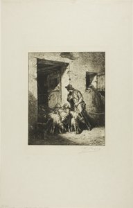 De Schapen Loslaten door Charles Emile Jacque