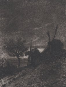 Molens in Montmartre, 1846 door Charles Emile Jacque