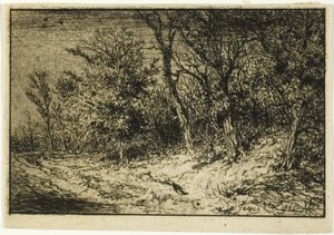 Weg aan de Rand van een Bos door Charles Emile Jacque