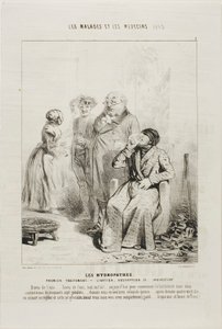 De Hydropaten: Eerste Behandeling (plaat 1) door Charles Emile Jacque