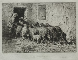 De Terugkeer door Charles Emile Jacque