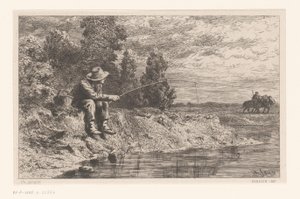 Visser aan het water