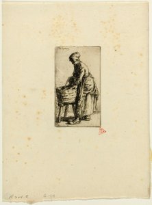 Wasvrouw door Charles Emile Jacque