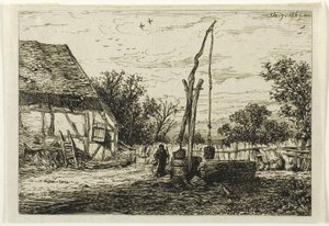 Put in een Boerderij Binnenplaats