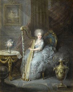 Madame Élisabeth speelt harp
